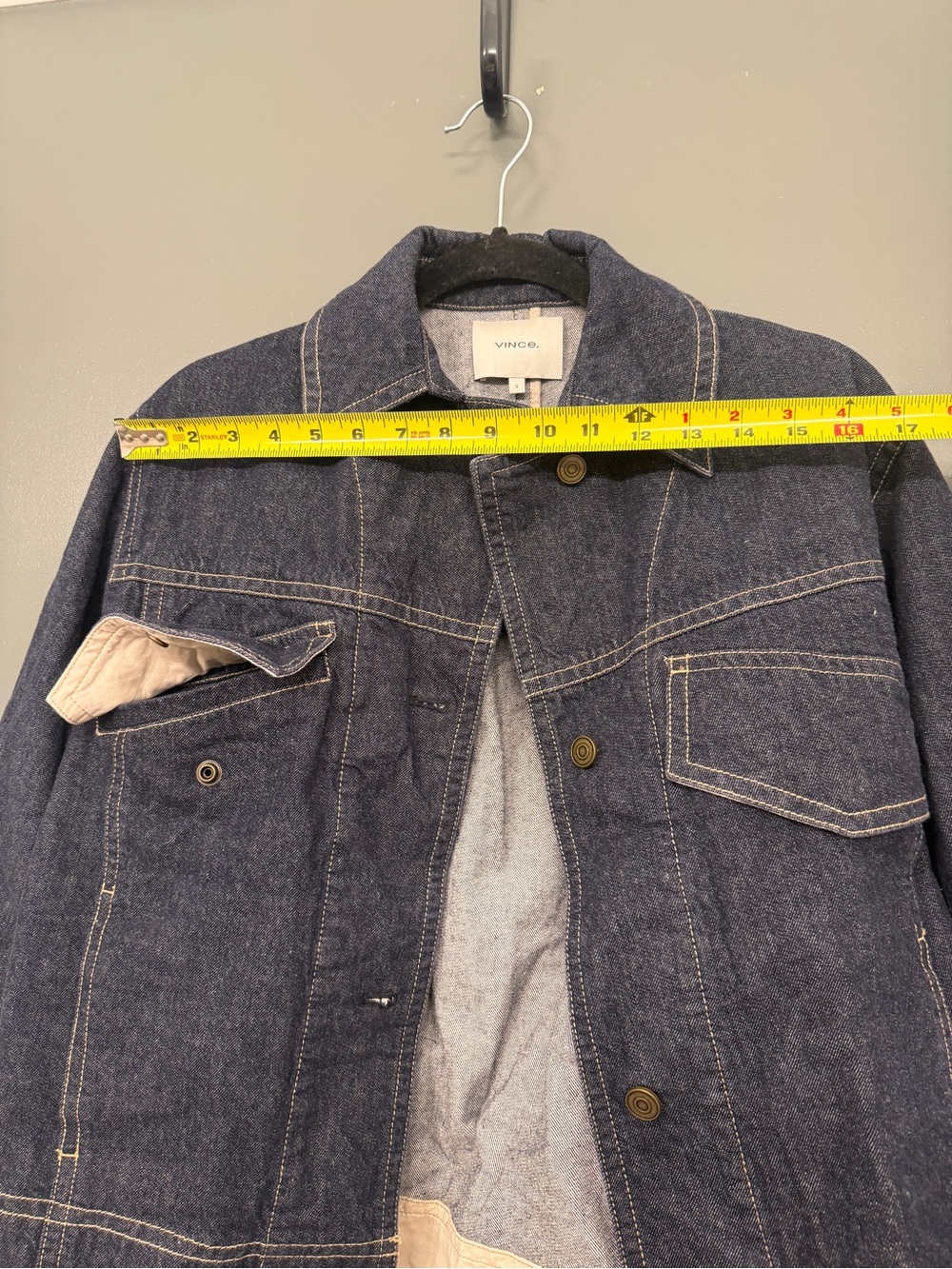 Vince Denim Work Jacket - Dark Indigo - size s - Picture 11 of 15